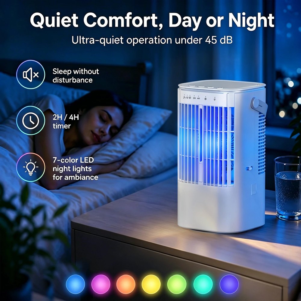 glow 900 2 - Zephira Glow - Rafraîchisseur 900 ml, lumière 7 couleurs | Zephira